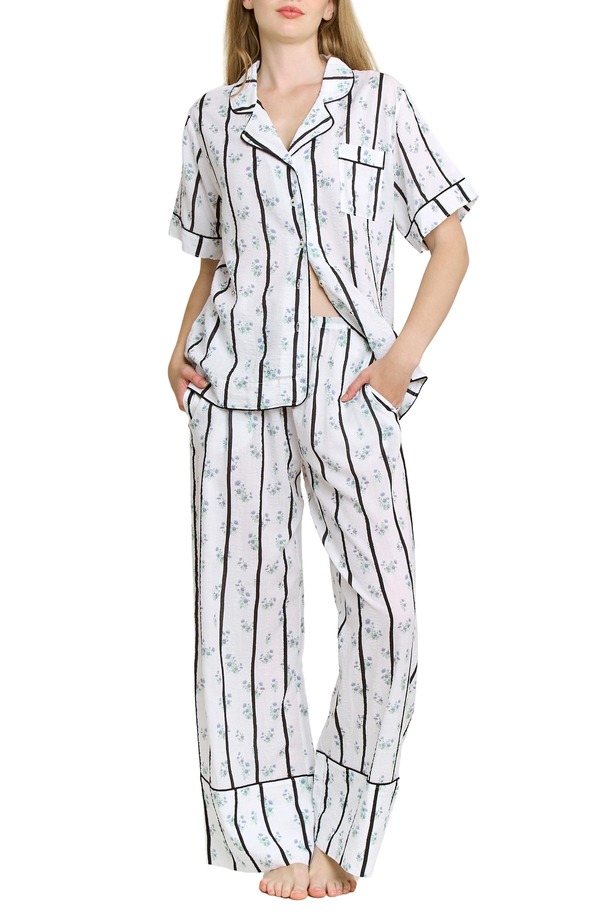 ハニーデュー インティメッツ レディース アンダーウェア ナイトウェア Honeydew Good Life Pajamas Ditsy Stripe ストライプ|ReVida 店