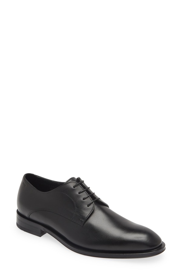 ボス メンズ シューズ ダービー BOSS Derreck Plain Toe Derby Black ブラック｜ReVida 店