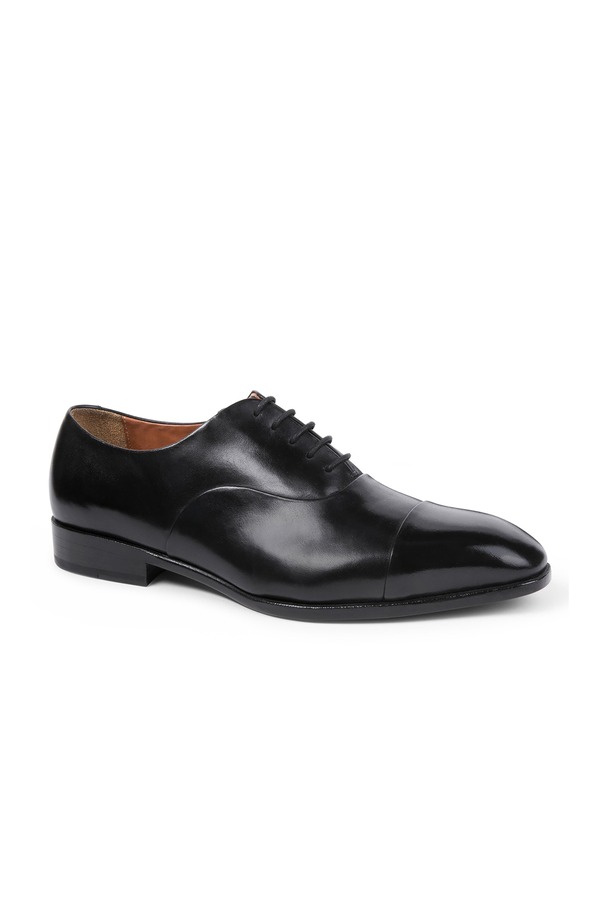 アンソニー ヴィア メンズ シューズ オックスフォード 旗がしら Anthony Veer Genoa Cap Toe Oxford Black 黒いこと