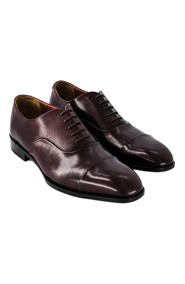 アンソニー ヴィア メンズ シューズ オックスフォード 旗がしら Anthony Veer Genoa Cap Toe Oxford Merlot Smoke Bordeaux Leather 人煙