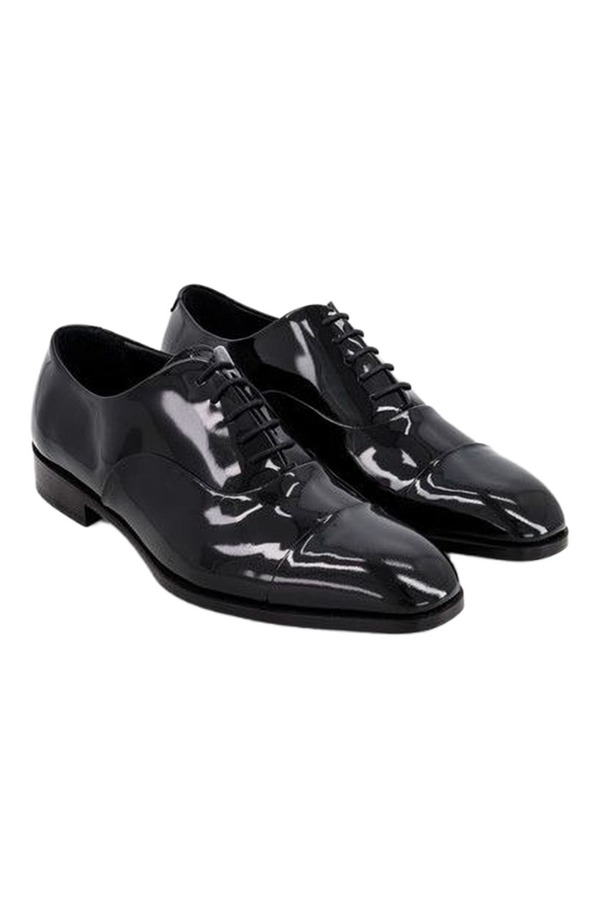 アンソニー ヴィア メンズ シューズ オックスフォード 旗がしら Anthony Veer Genoa Cap Toe Oxford Onyx Shine Black Leather 黒いこと