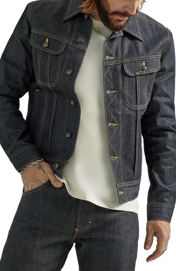 リー メンズ ボトムス デニムパンツ ジャケット Lee 101 Rider Denim Trucker Jacket Dry Indigo インディゴ｜ReVida 店