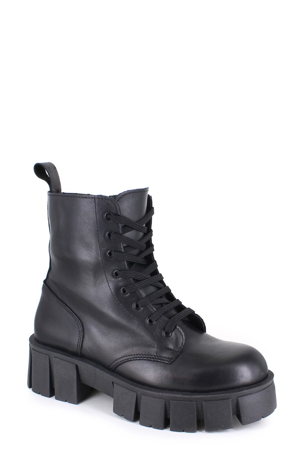 ジジ レディース シューズ ブーツ・レインブーツ ZIGI Alejandria Lug Sole Boot Black Leather ブラック|ReVida 店