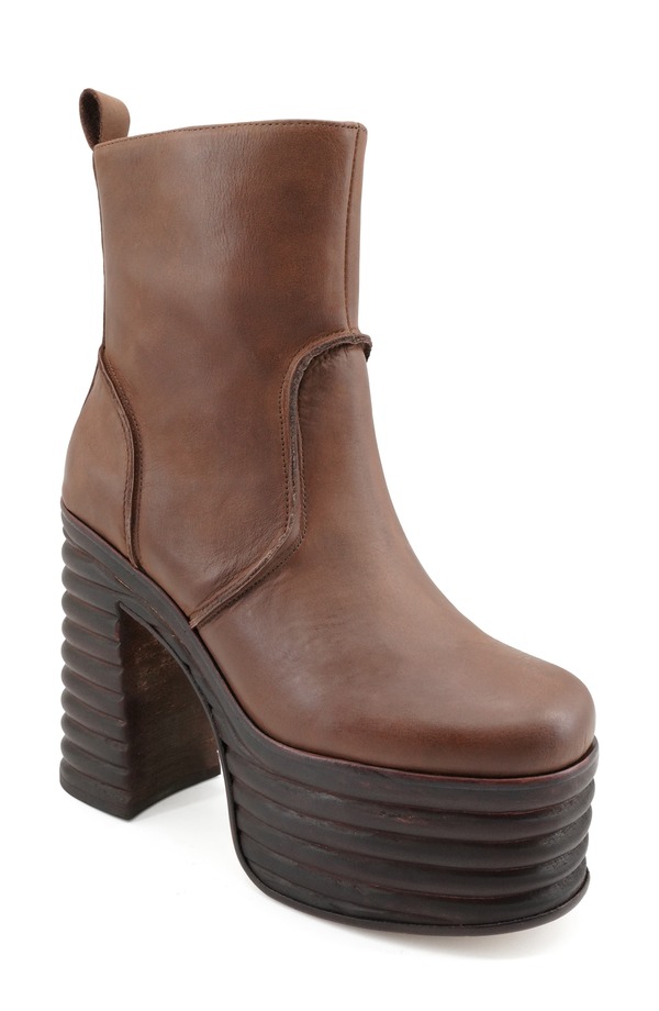 ジジ レディース シューズ ブーツ・レインブーツ プラットフォーム ZIGI Argelia Waterproof Platform Bootie Brown ブラウン