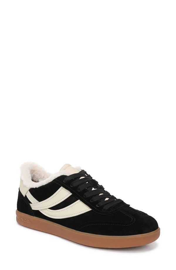 ヴィンス レディース シューズ スニーカー Vince Oasis Genuine Shearling Lined Sneaker Black ブラック|ReVida 店