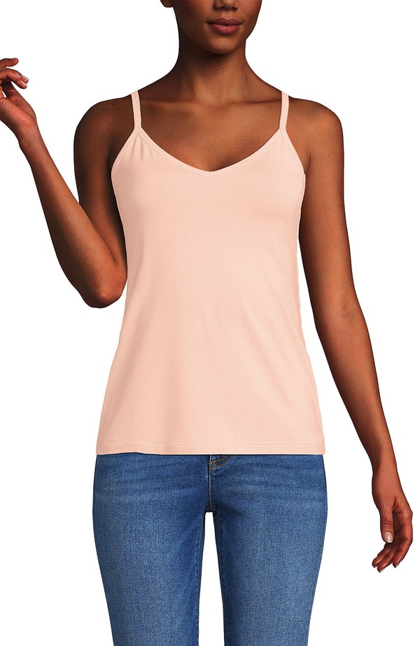 ランズエンド レディース トップス シャツ Vネック Lands' End Cooling V-neck Camisole Soft Mineral Blush ブラッシュ|ReVida 店