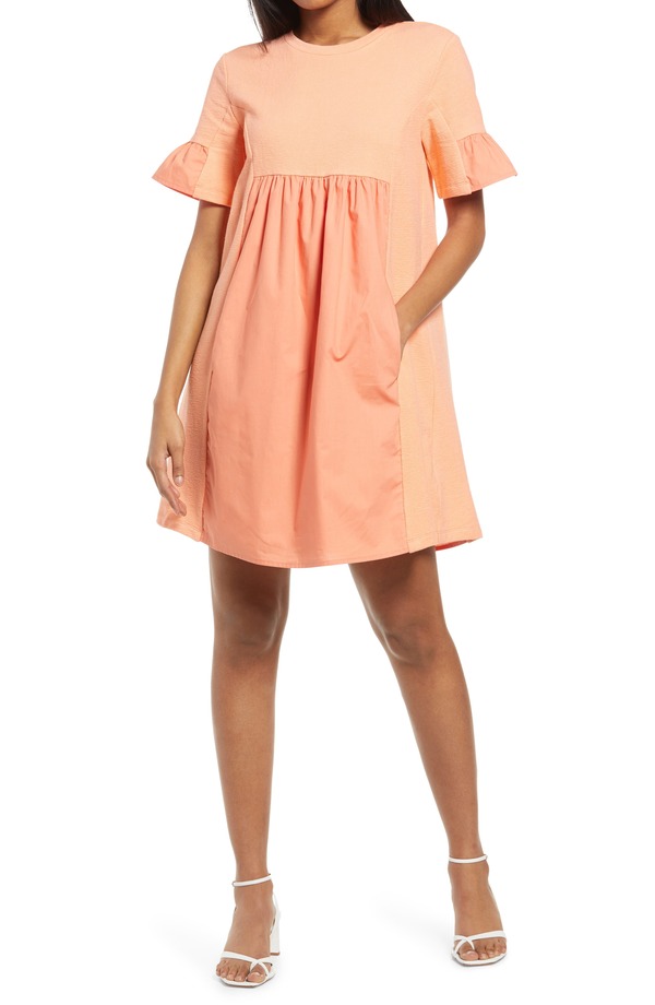 イングリッシュファクトリー レディース トップス ワンピース ミニ English Factory Solid Minidress Coral コーラル