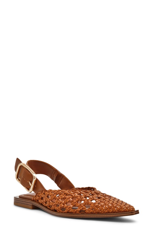 スティーブ マデン レディース シューズ パンプス Steve Madden Shay Pointed Toe Slingback Flat Cognac