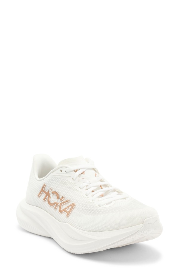 ホカオネオネ レディース シューズ スニーカー HOKA Mach 7 Running Shoe Frost / Rose Gold ゴールド|ReVida 店