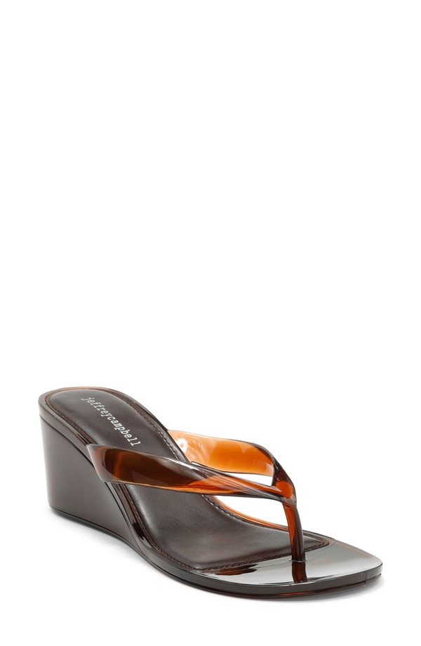 ジェフリー キャンベル レディース シューズ ヒール Jeffrey Campbell Gigabyte Wedge Flip Flop Brown ブラウン｜ReVida 店