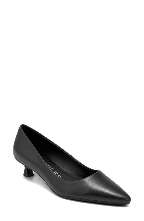 エアロソールズ レディース シューズ 踵 Aerosoles Rana Kitten Heel Pump Black 黒いこと