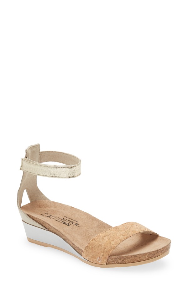 ナオト レディース シューズ ヒール サンダル Naot 'Pixie' Sandal Cork/ Ivory/ Radiant Gold アイボリー