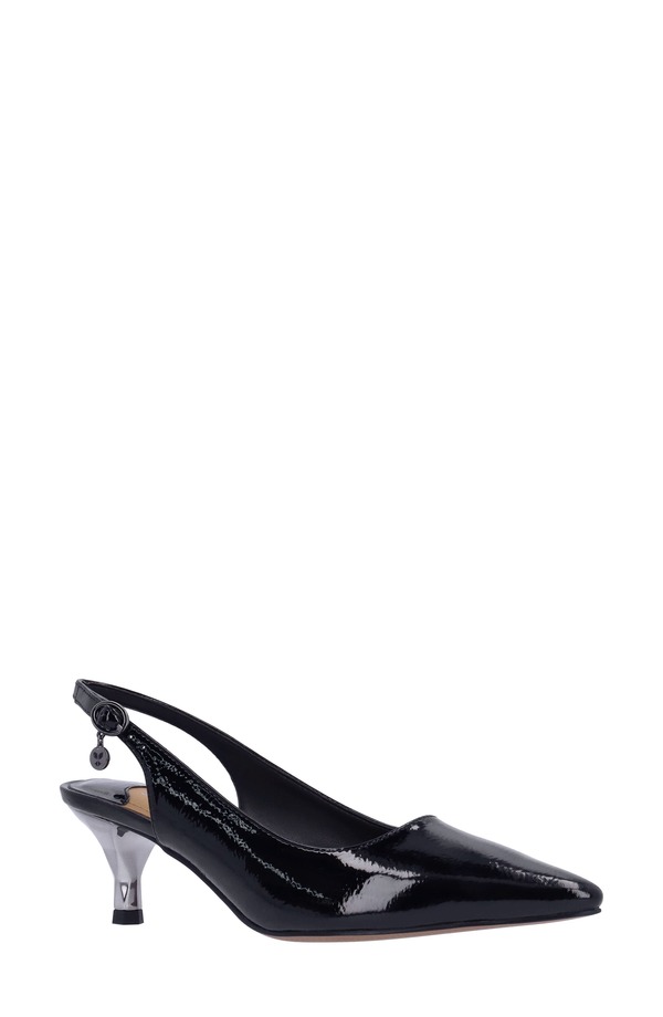 ジェイレニー レディース シューズ 踵 J. Rene Ferryanne Slingback Pointed Toe Pump Black 黒いこと