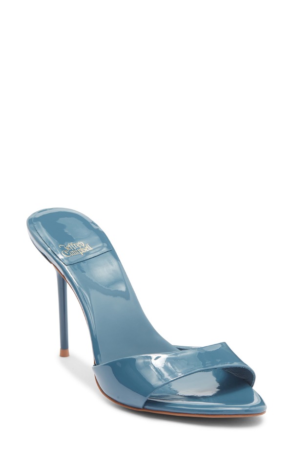 ジェフリー キャンベル レディース シューズ ヒール サンダル Jeffrey Campbell Ce-Soire Slide Sandal Dusty Blue Patent ブルー