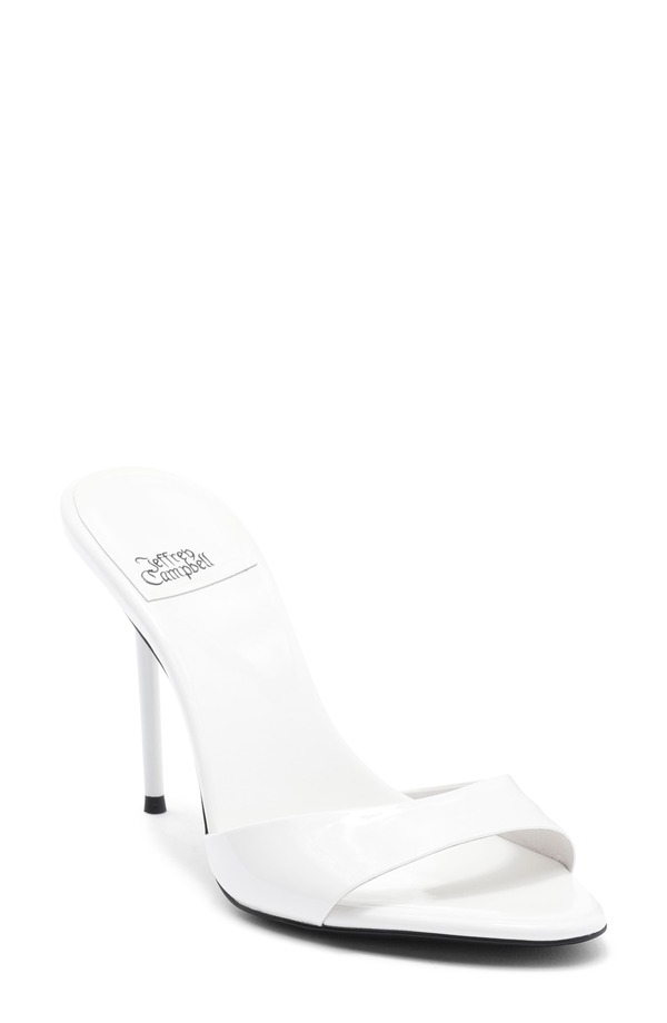 ジェフリー キャンベル レディース シューズ ヒール サンダル Jeffrey Campbell Ce-Soire Slide Sandal Newhite Patent ホワイト