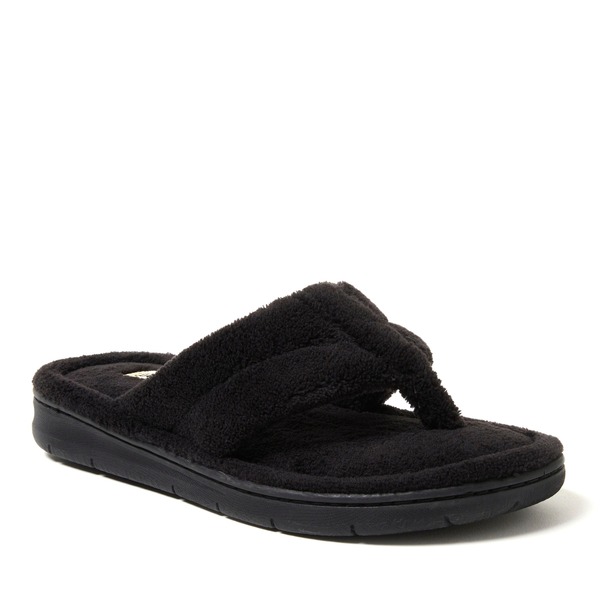 ディアフォームズ レディース シューズ サンダル パイル DEARFOAMS Wrenley Terry Thong Flip Flop Slipper Black ブラック