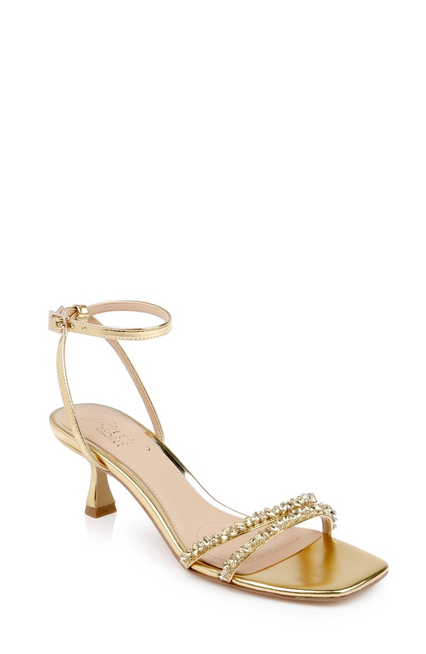 ジュウェルダグレイミシュカ レディース シューズ 踵 サンダル アンクル Jewel Badgley Mischka Naylankle Strap Sandal Gold Metallic ゴールド