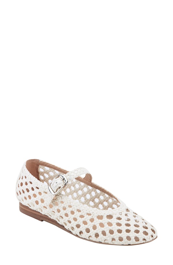 マーク・フィッシャー レディース シューズ パンプス Marc Fisher LTD Evonna Mary Jane Flat White ホワイト