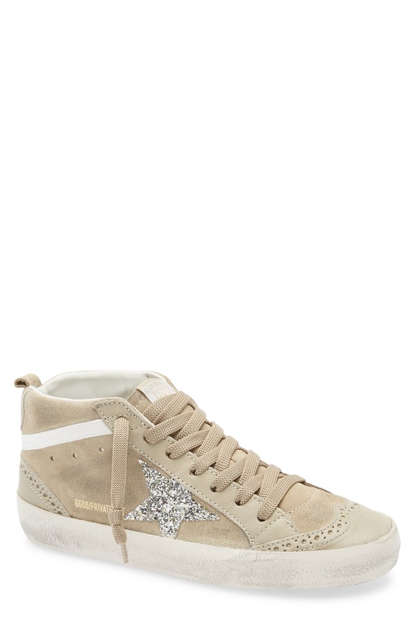 ゴールデングース レディース シューズ スニーカー Golden Goose Mid Star Sneaker Beige/ Platinum ベージュ