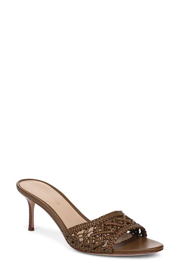 ヴェロニカ ベアード レディース シューズ 踵 サンダル Veronica Beard Tia Macram Slide Sandal Chestnut