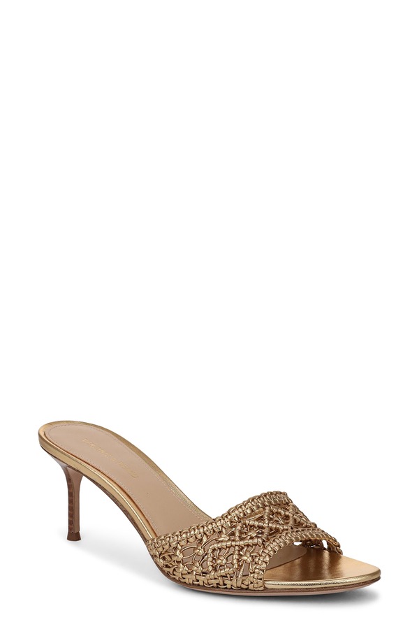 ヴェロニカ ベアード レディース シューズ 踵 サンダル Veronica Beard Tia Macram Slide Sandal Pale Gold ゴールド