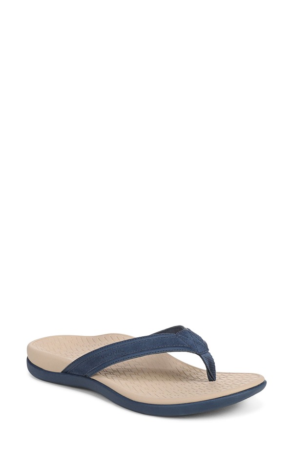 バイオニック レディース シューズ 踵 Vionic Tide 2.0 Flip Flop Dark Denim ジーンズ