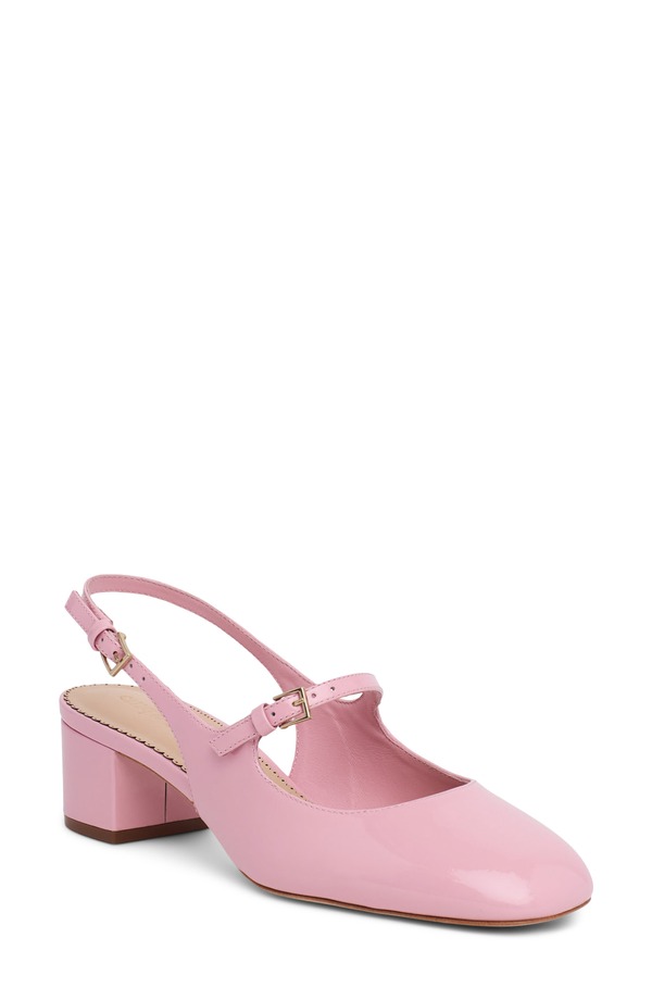 サンク セプト レディース シューズ 踵 Cinq Sept Diana Slingback Block Heel Pumpink Nectar サクラ色