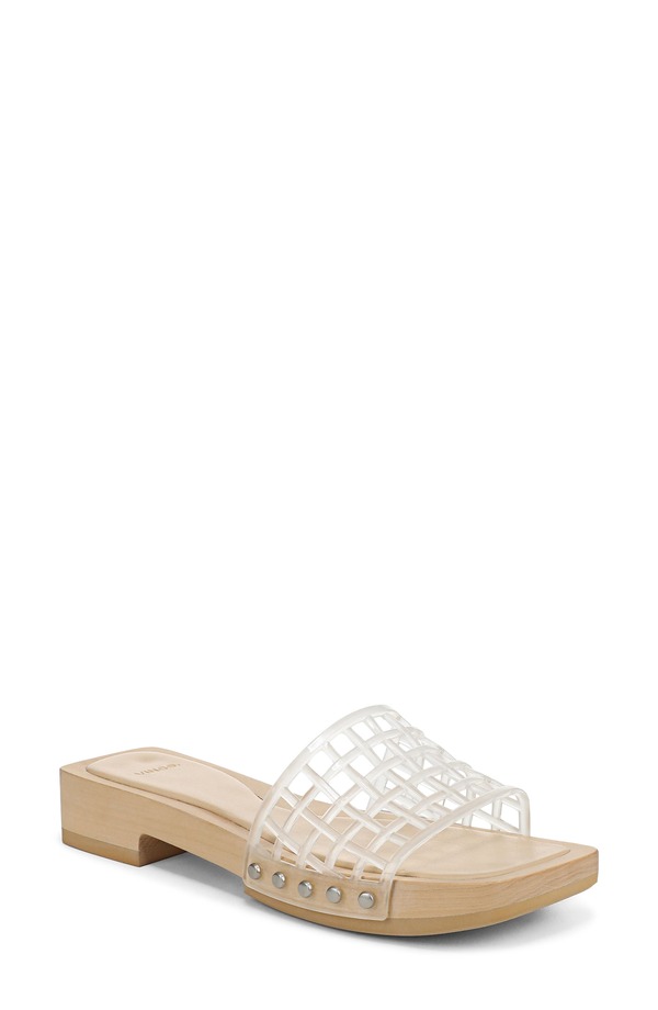 ヴィンス レディース シューズ ヒール サンダル Vince Barbara Jelly Slide Sandal Clear