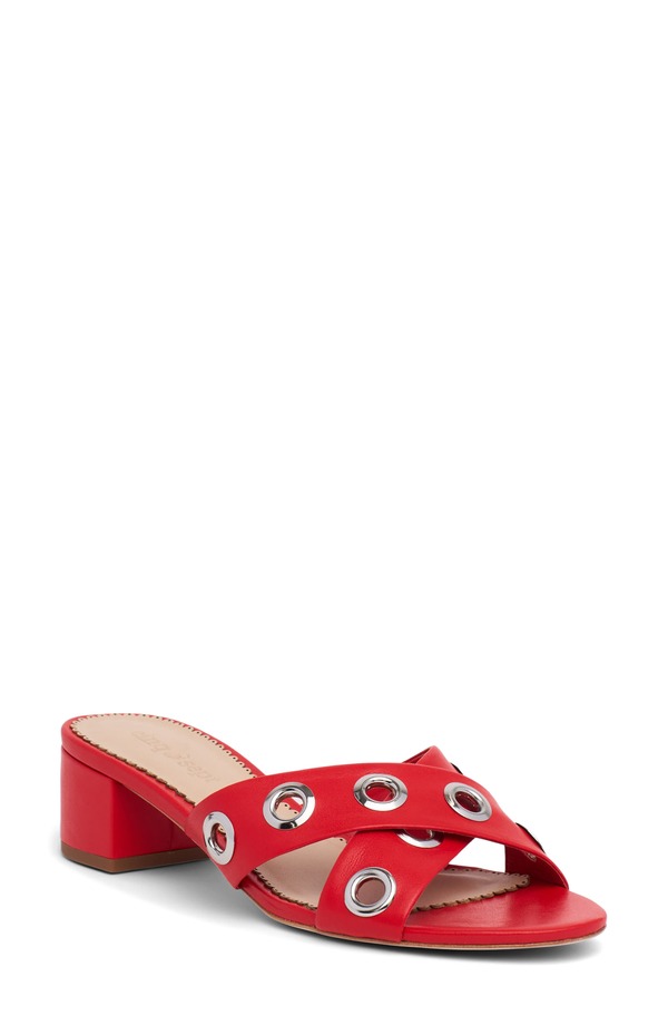 サンク セプト レディース シューズ 踵 サンダル Cinq Sept Maya Studded Block Heel Sandal Bisou