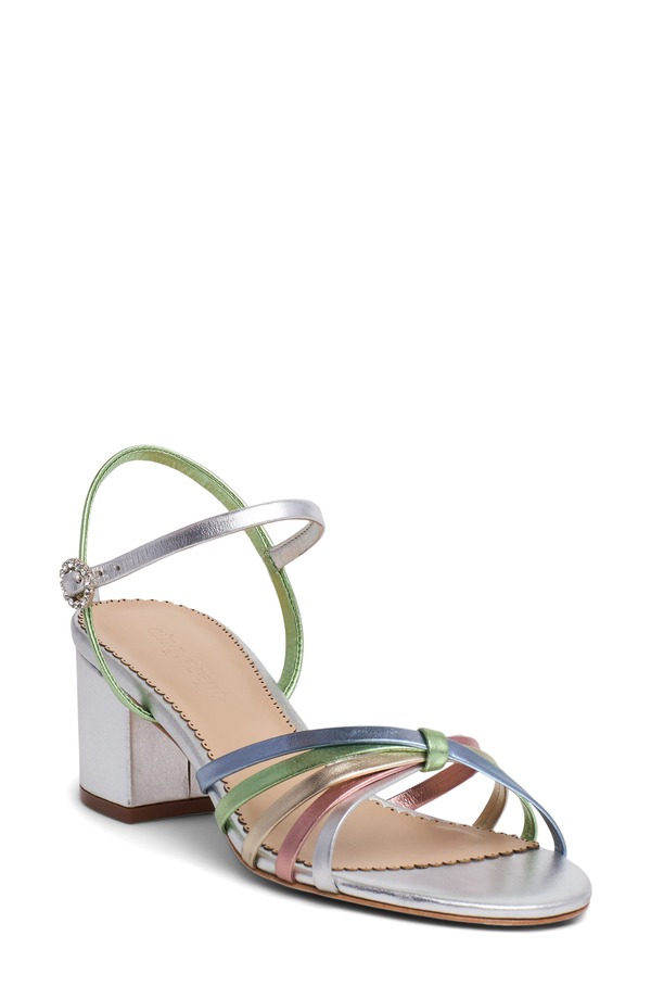 サンク セプト レディース シューズ 踵 サンダル トール アンクル Cinq Sept Nicole Metallic Ankle Strap Sandal Metallic Multi メタリック