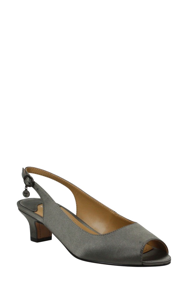 ジェイレニー レディース シューズ 踵 サンダル J. Rene Jenvey Slingback Sandal Dark Gray 薄墨色