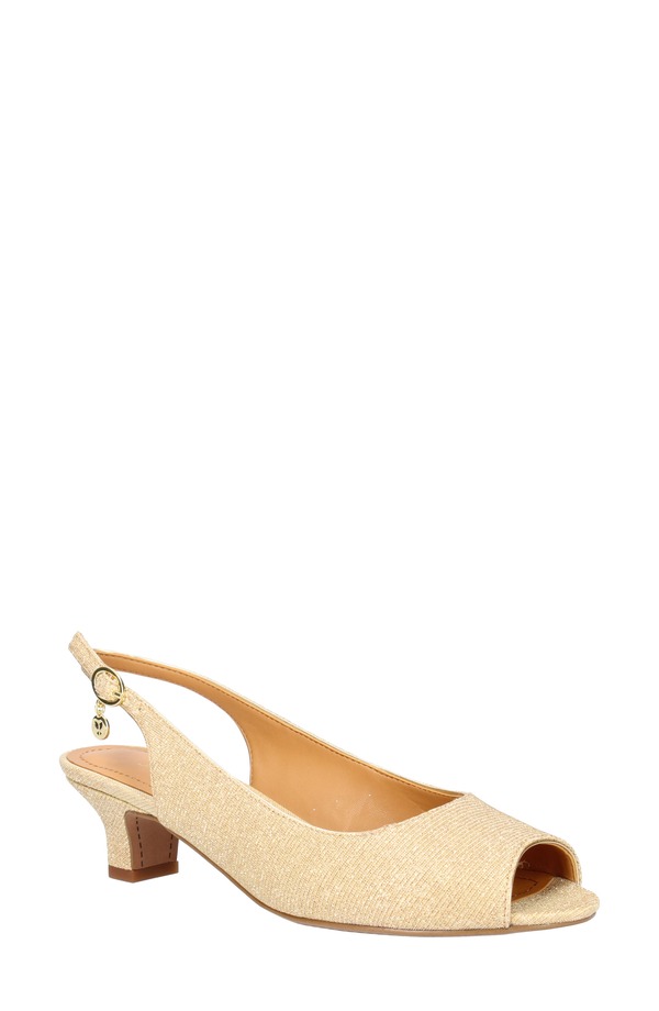 ジェイレニー レディース シューズ 踵 サンダル J. Rene Jenvey Slingback Sandal Gold ゴールド