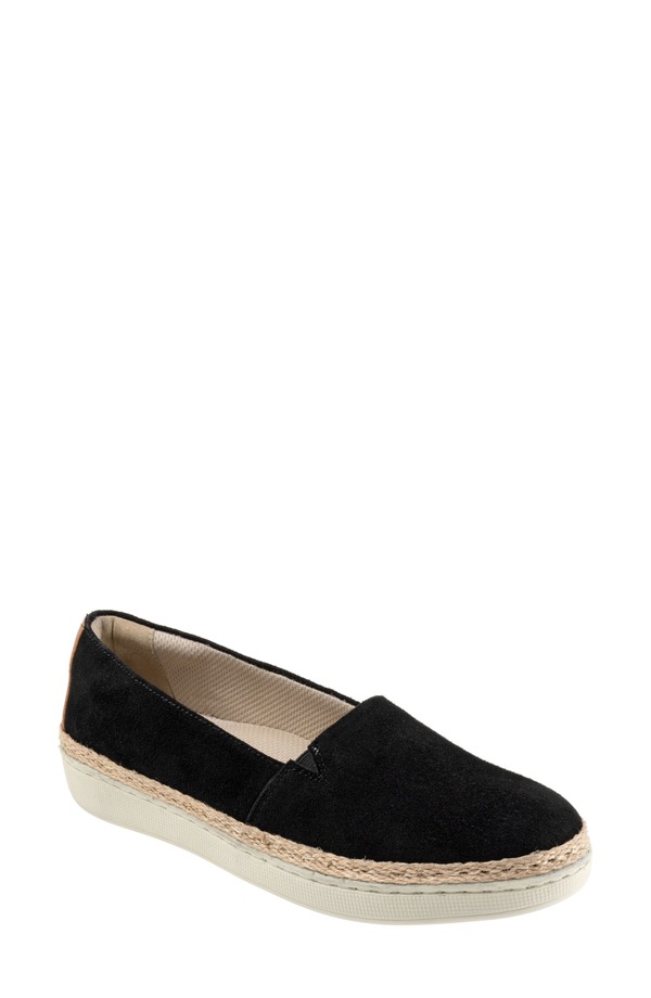 トロッターズ レディース シューズ サンダル Trotters Accent Slip-On Black Suede ブラック