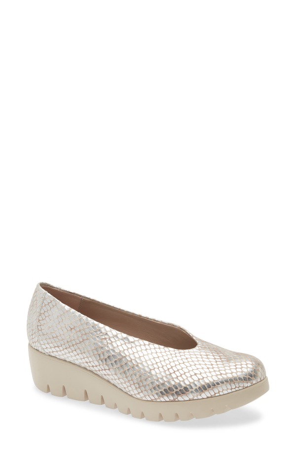 ワンダーズ レディース シューズ ヒール Wonders Extralite Wedge Pump Maya Champagne シャンパン
