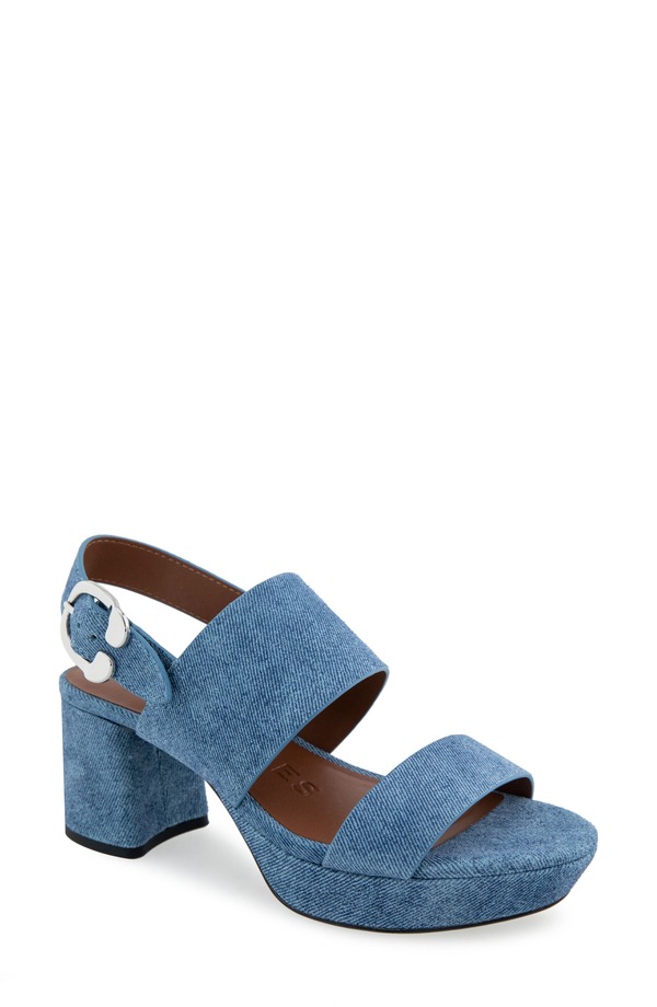 エアロソールズ レディース シューズ 踵 プラットホーム サンダル Aerosoles Camera Platform Sandal Blue Jean Denim Suede ジーンズ