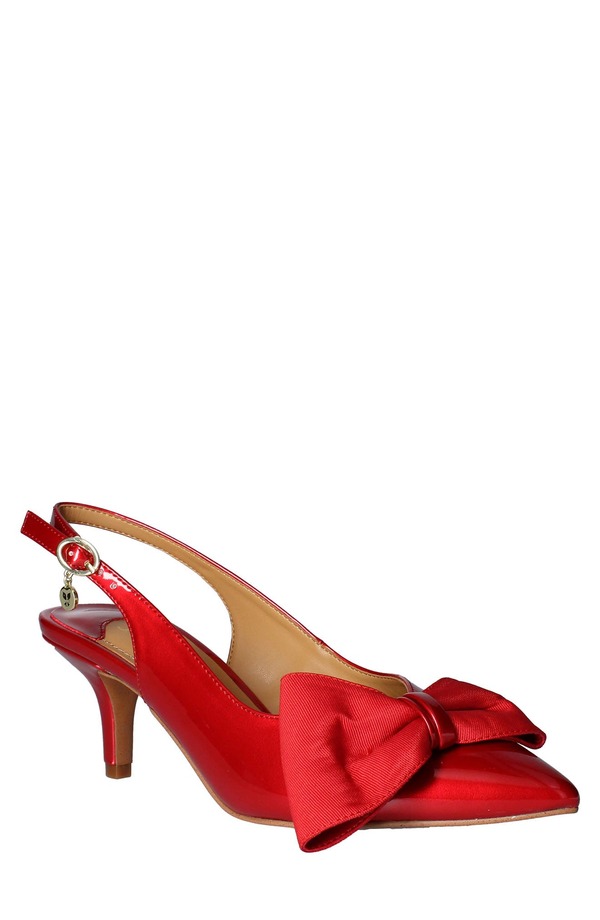 ジェイレニー レディース シューズ 踵 J. Rene J.Rene Devika Slingback Pointed Toe Pump Red 赤いこと