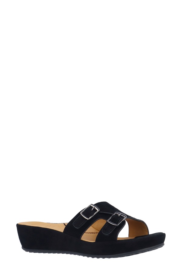 ラモールドピード レディース シューズ 踵 サンダル L\u0027Amour des Pieds Careena Wedge Slide Sandal Black 黒いこと