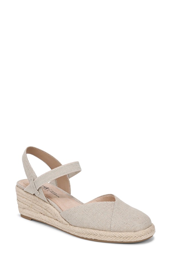 ライフストライド レディース シューズ サンダル プラットフォーム LifeStride Pilar Slingback Espadrille Platform Wedge Sandal Natural/ Platino Gold ゴールド 15,525円