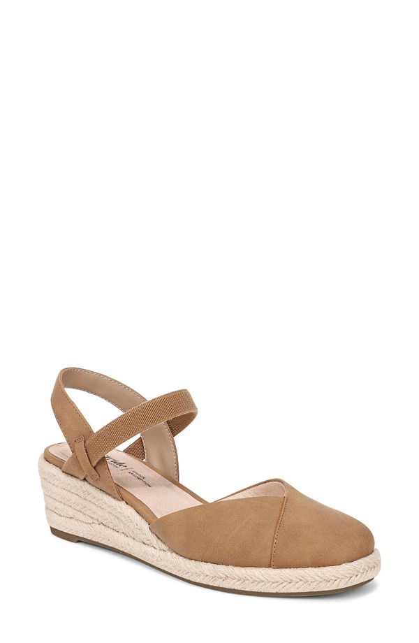 ライフストライド レディース シューズ サンダル プラットホーム LifeStride Pilar Slingback Espadrille Platform Wedge Sandal Tan タン