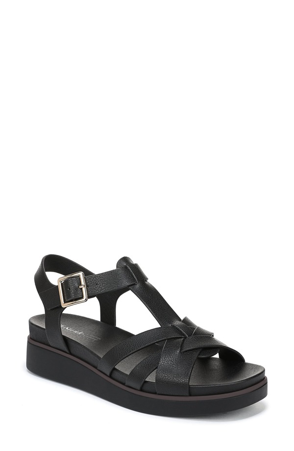 ライフストライド レディース シューズ サンダル プラットホーム LifeStride Grandiose Platform Wedge Sandal Black 黒いこと