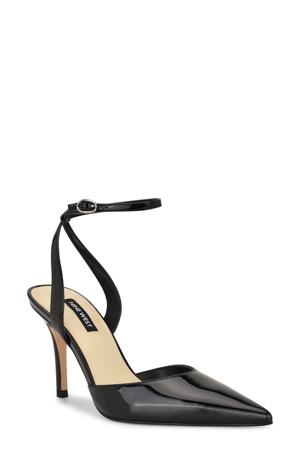 ナインウェスト レディース シューズ ヒール アンクル Nine West Granankle Strapointed Toe Pump Black ブラック｜ReVida 店