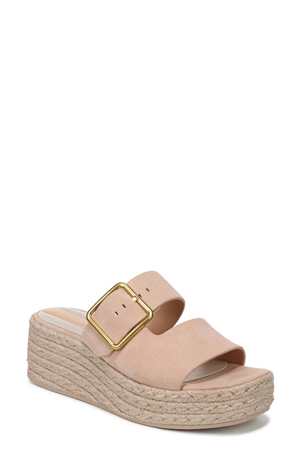 フランコサルト レディース シューズ ヒール プラットフォーム サンダル Franco Sarto Taziana Platform Wedge Sandal Papaya Suede|ReVida 店