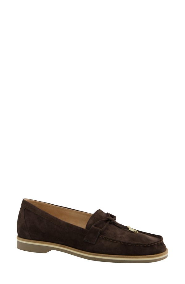 極点・緑であること レディース シューズ スリッポン・ローファー Paul Green Dusty Loafer Mocca Soft Suede