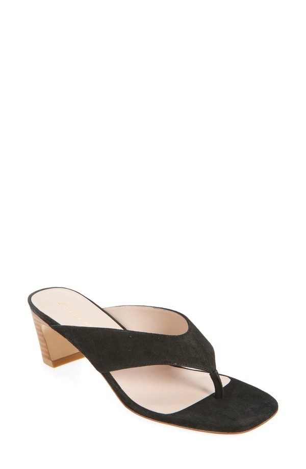 スチュアート ワイツマン レディース シューズ 踵 サンダル Stuart Weitzman Stassi 50 Thong Sandal Black/ New Camel 黒いこと