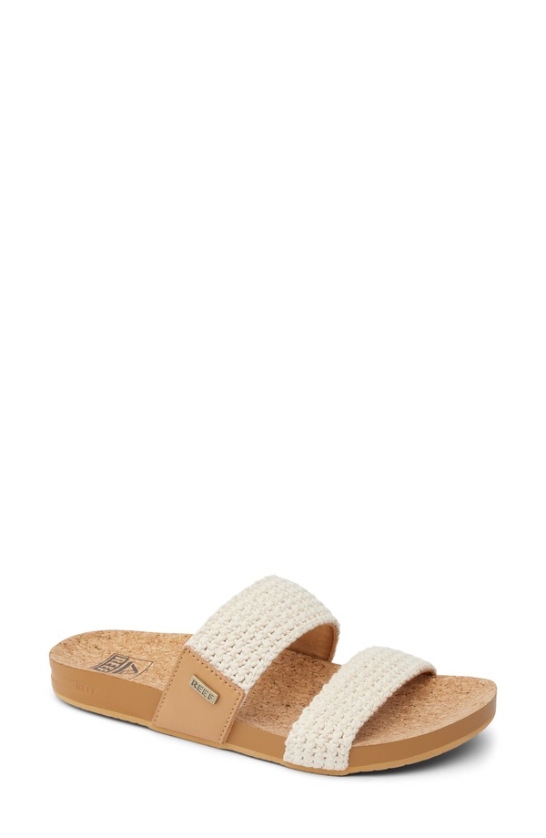 岩礁 レディース シューズ サンダル Reef Cushion Bounce Vista Slide Sandal Natural Crochetextile