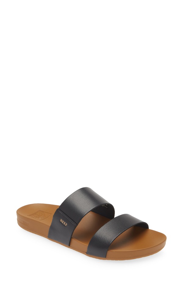 岩礁 レディース シューズ サンダル Reef Cushion Bounce Vista Slide Sandal Slate Black 黒いこと