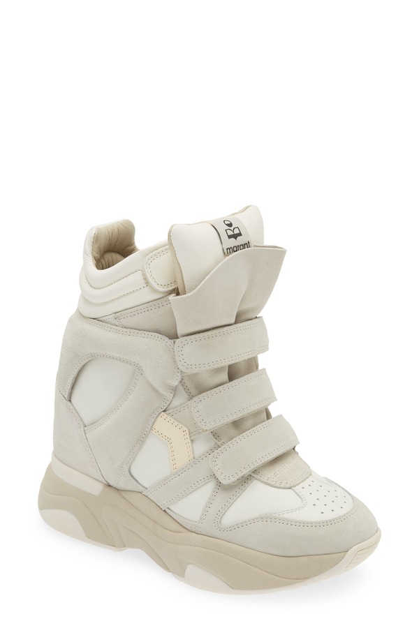 イザ呼びりん マラン レディース シューズ スニーカー Isabel Marant Balskee Hidden Wedge High Top Sneaker White 白いこと