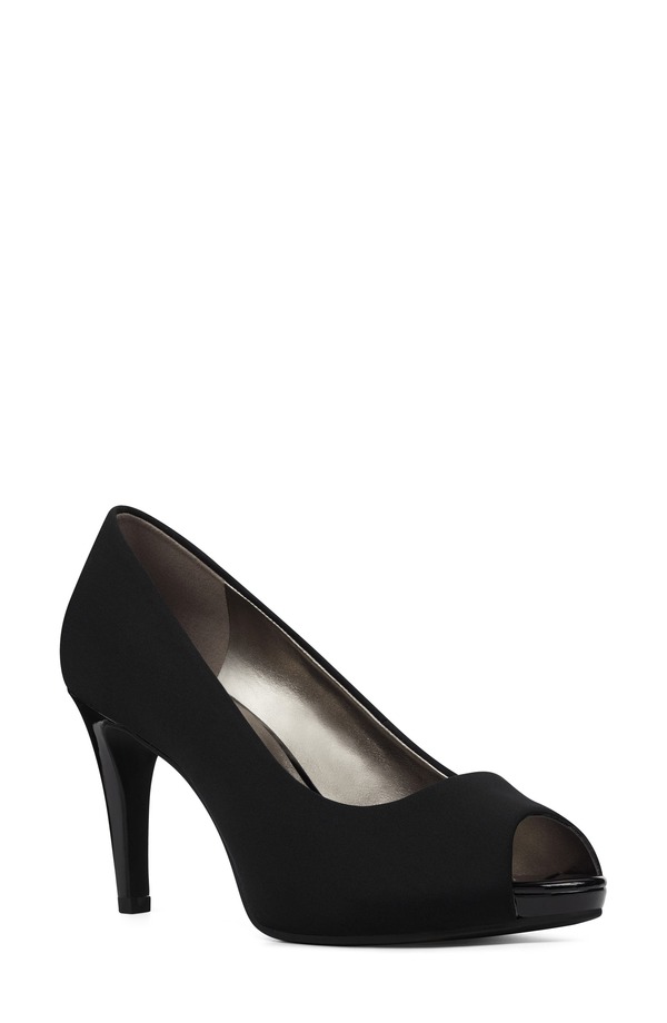 バンドリーノ レディース シューズ ヒール Bandolino Rainaa Peep Toe Pump Black Lycra ブラック