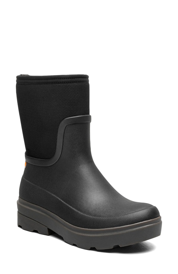 ボグス レディース シューズ ブーツ・レインブーツ Bogs Hazel Mid Zip Rain Boot Black 黒いこと