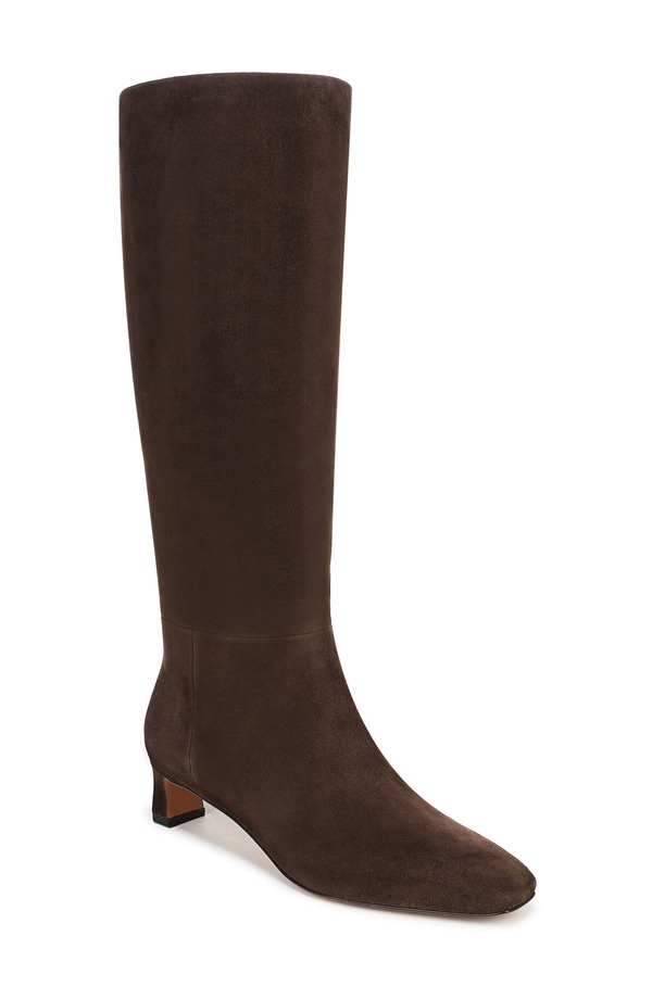 ヴィンス レディース シューズ ブーツ・レインブーツ Vince Harlan Knee High Boot Cacao Brown Suede 赤銅色